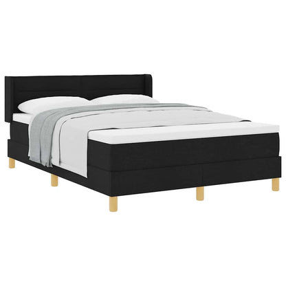Boxspring bed met matras Wit en zwart 140 x 190 cm Stof