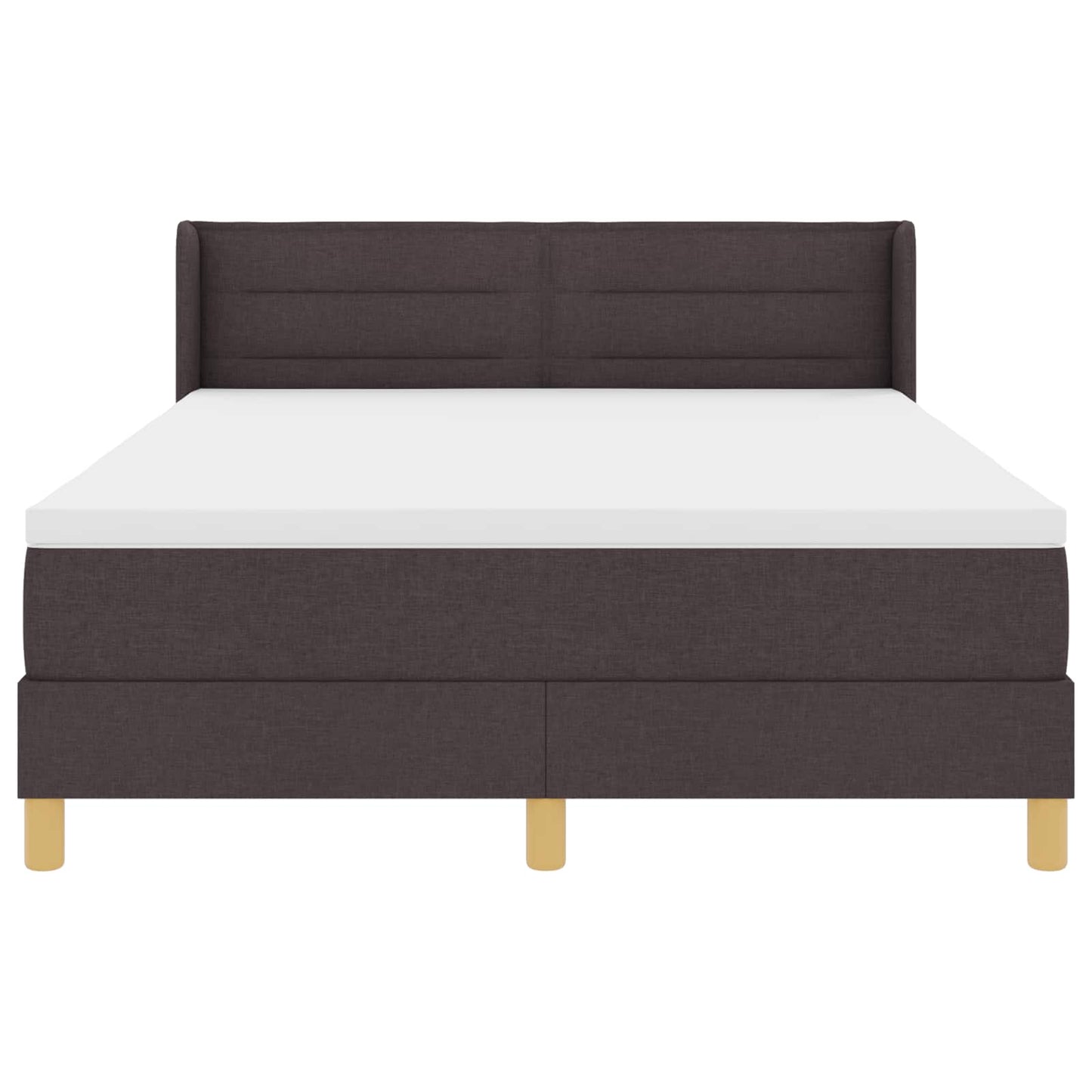 Boxspringbed met matras Donkerbruin 200 x 140 cm Stof
