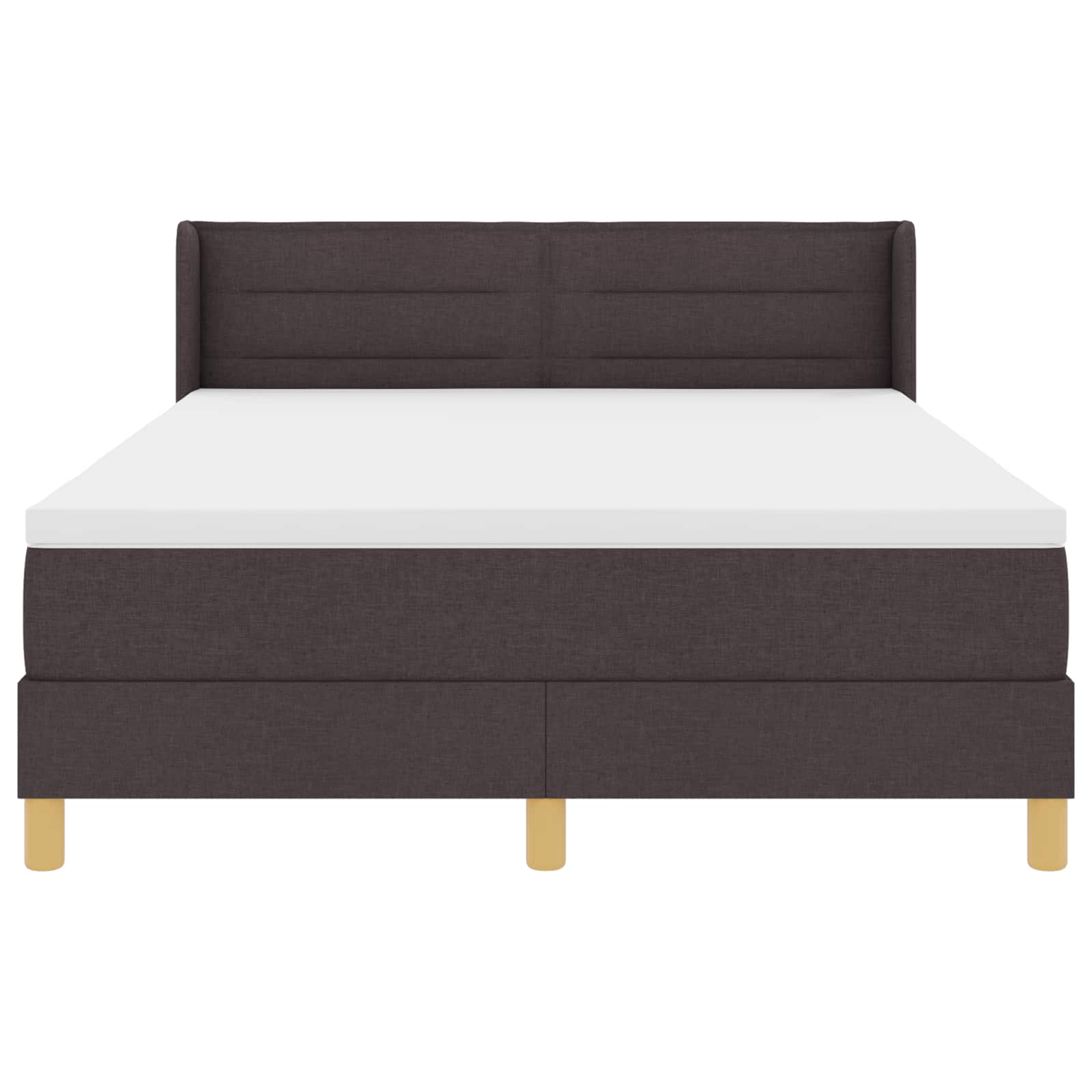 Boxspringbed met matras Donkerbruin 200 x 140 cm Stof
