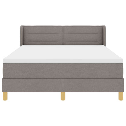 Boxspringbed met matras Taupe 200 x 140 cm Polyester
