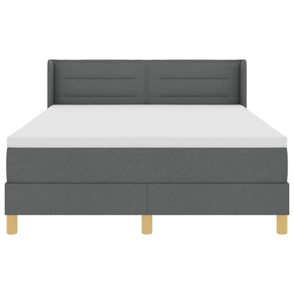 Boxspringbed met matras Donkergrijs 200 x 160 cm Polyester