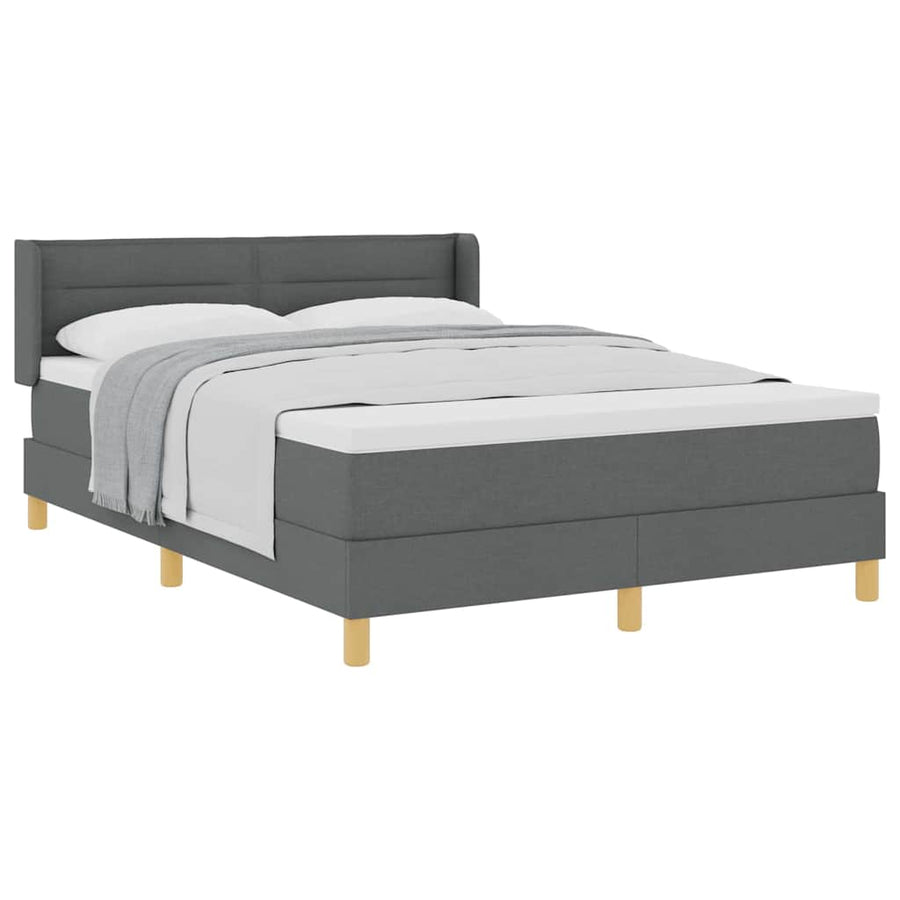Boxspringbed met matras Donkergrijs 200 x 160 cm Polyester