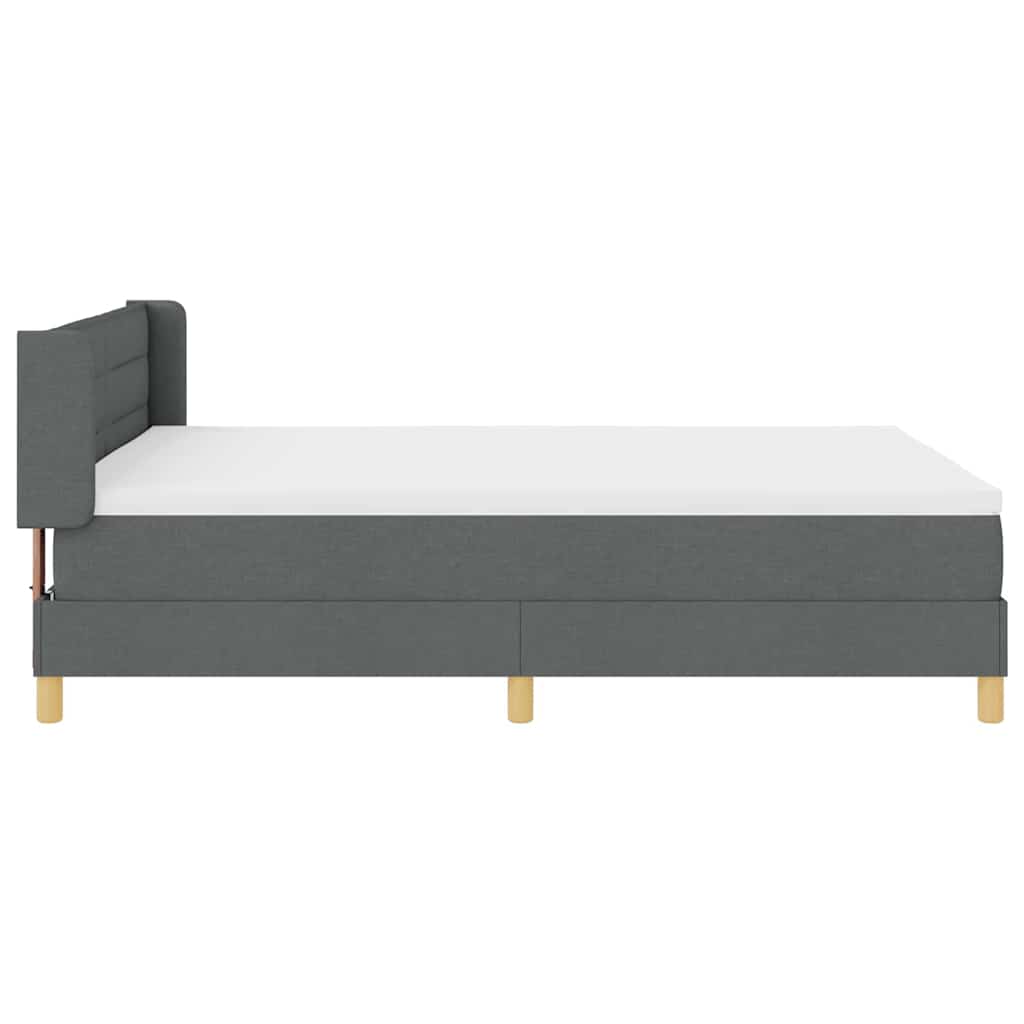 Boxspringbed met matras Donkergrijs 200 x 160 cm Polyester