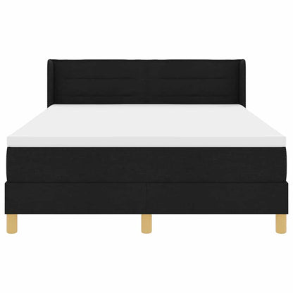 Boxspring bed Zwart en Wit en Zwart 160 x 200 cm Stof