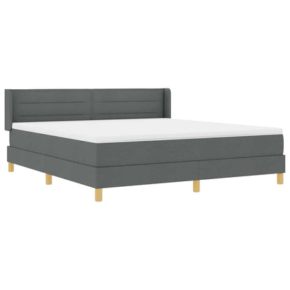 Boxspringbed met matras Donkergrijs 180 x 200 cm Stof