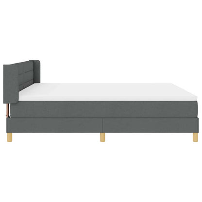 Boxspringbed met matras Donkergrijs 180 x 200 cm Stof
