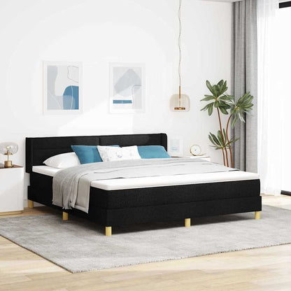 Boxspring bed Zwart en Wit en Zwart 180 x 200 cm Gaas