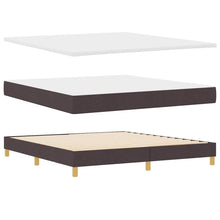 Boxspring bed Donkerbruin en Wit 180 x 200 cm Polyester