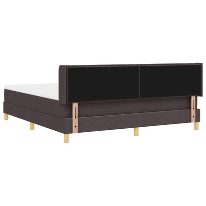 Boxspring bed Donkerbruin en Wit 180 x 200 cm Polyester