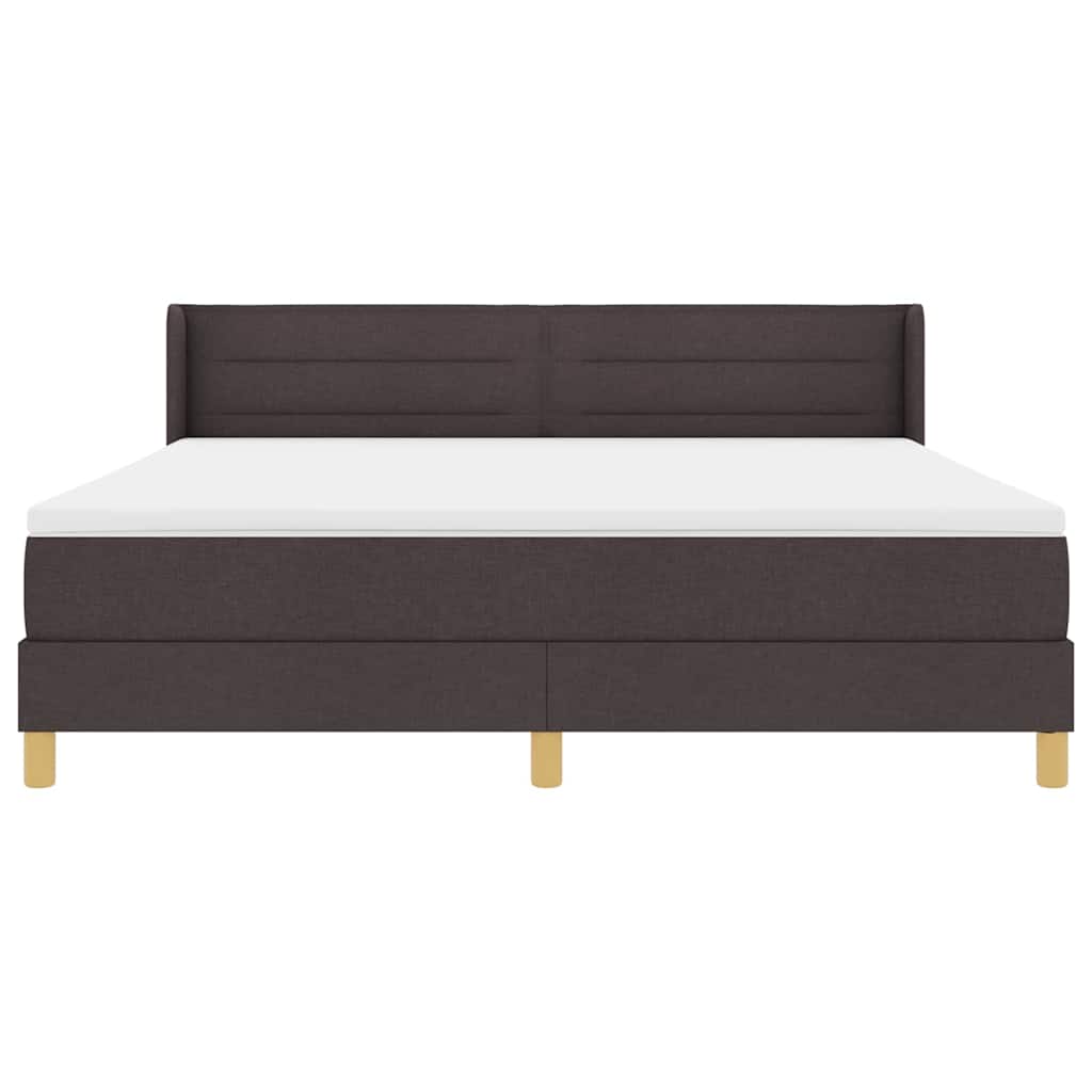 Boxspring bed Donkerbruin en Wit 180 x 200 cm Polyester