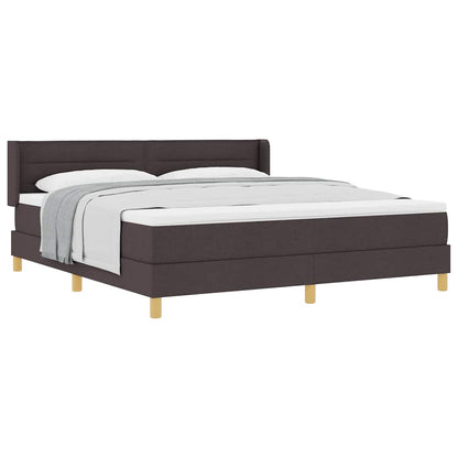 Boxspring bed Donkerbruin en Wit 180 x 200 cm Polyester