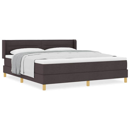 Boxspring bed Donkerbruin en Wit 180 x 200 cm Polyester