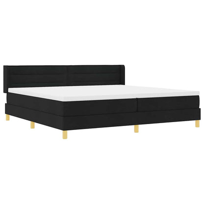Boxspring bed Zwart en Wit en Zwart 200 x 200 cm Schuim
