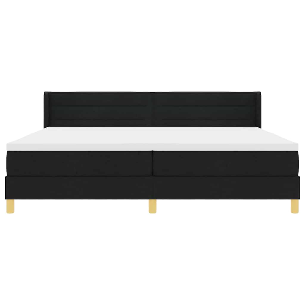 Boxspring bed Zwart en Wit en Zwart 200 x 200 cm Schuim