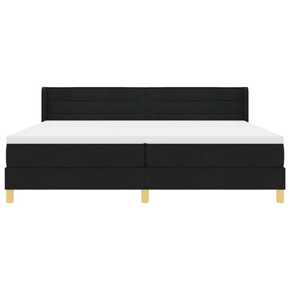 Boxspring bed Zwart en Wit en Zwart 200 x 200 cm Schuim