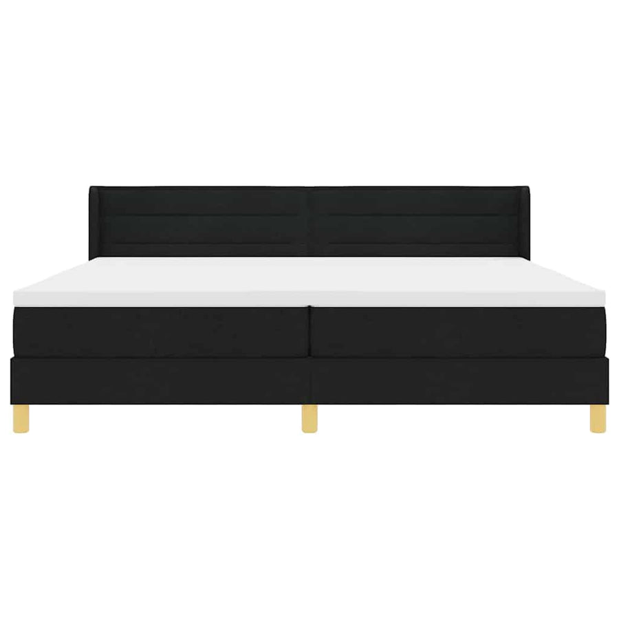 Boxspring bed Zwart en Wit en Zwart 200 x 200 cm Schuim