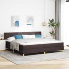 Boxspringbed 200x200 cm donkerbruin wit