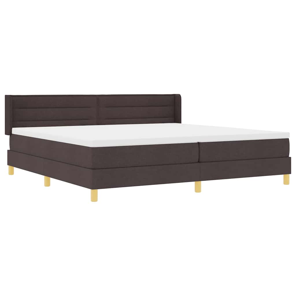 Boxspring bed Donkerbruin en Wit 200 x 200 cm Gaas