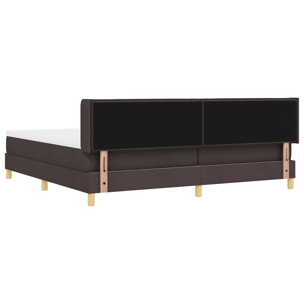 Boxspring bed Donkerbruin en Wit 200 x 200 cm Gaas