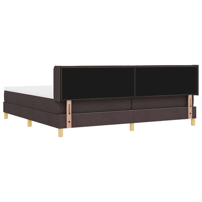 Boxspring bed Donkerbruin en Wit 200 x 200 cm Gaas
