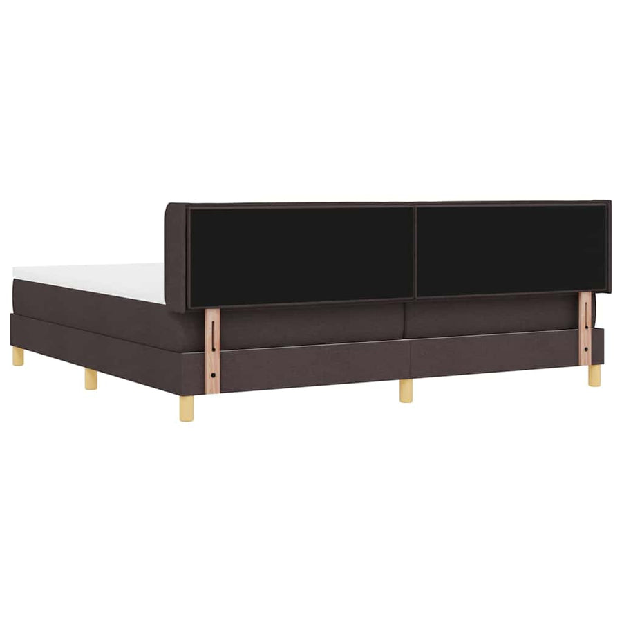 Boxspring bed Donkerbruin en Wit 200 x 200 cm Gaas