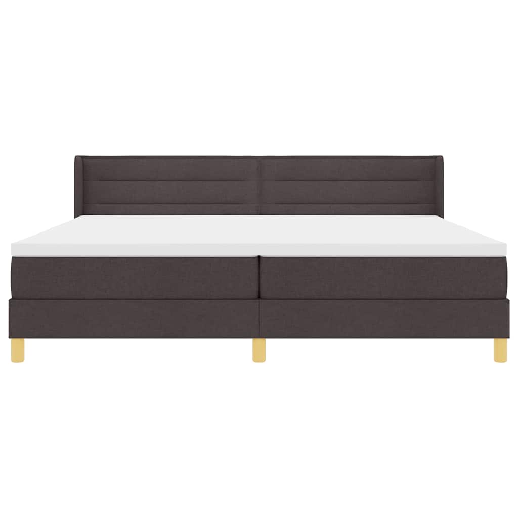 Boxspring bed Donkerbruin en Wit 200 x 200 cm Gaas