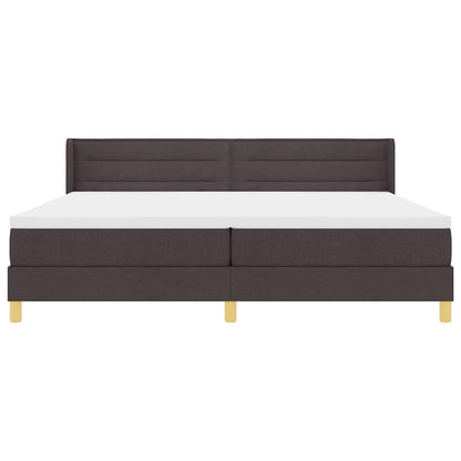 Boxspring bed Donkerbruin en Wit 200 x 200 cm Gaas