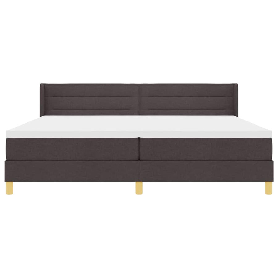 Boxspring bed Donkerbruin en Wit 200 x 200 cm Gaas
