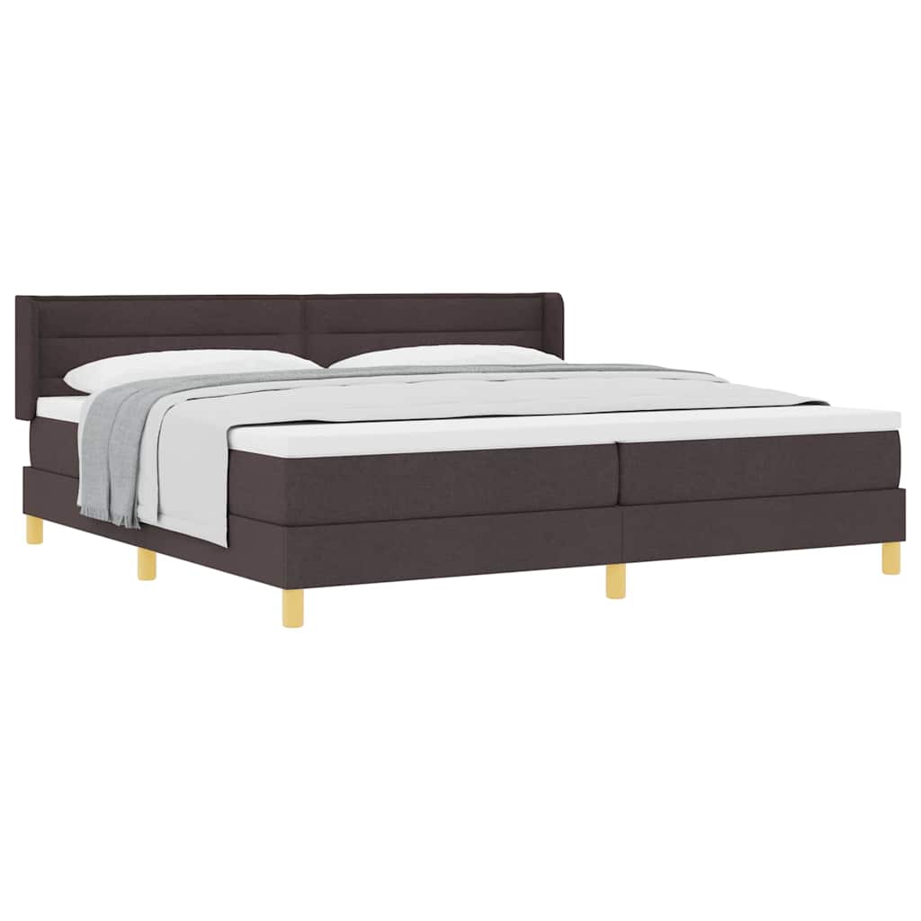 Boxspring bed Donkerbruin en Wit 200 x 200 cm Gaas