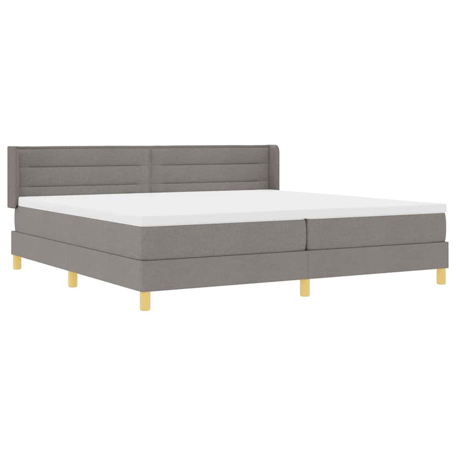 Boxspringbed met matras Taupe 200 x 200 cm Polyester