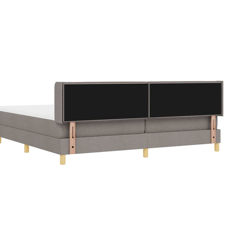 Boxspringbed met matras Taupe 200 x 200 cm Polyester