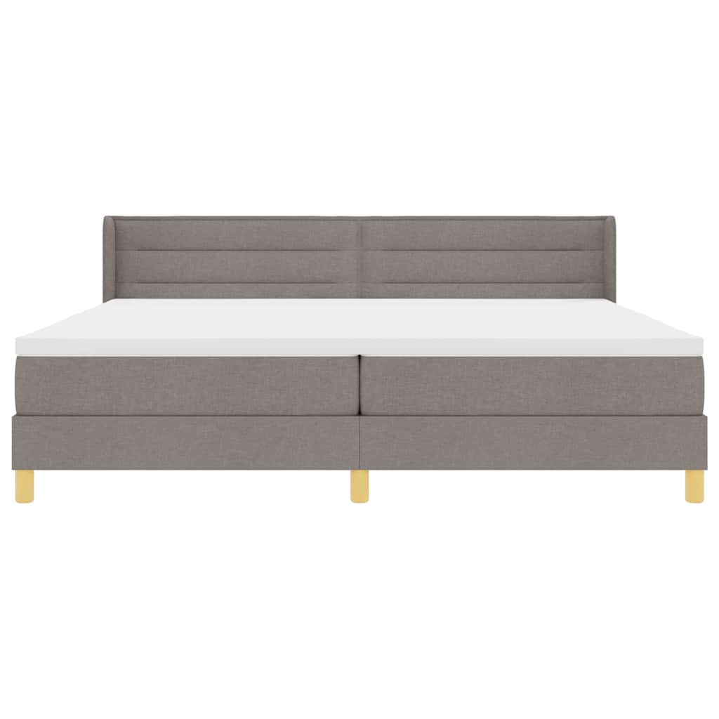 Boxspringbed met matras Taupe 200 x 200 cm Polyester