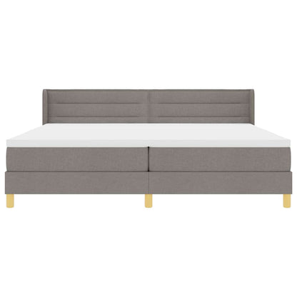 Boxspringbed met matras Taupe 200 x 200 cm Polyester