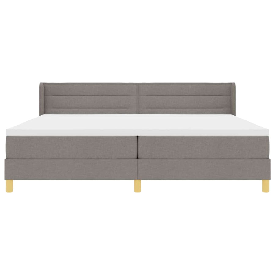 Boxspringbed met matras Taupe 200 x 200 cm Polyester