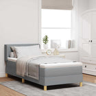 Boxspringbed 200x80 cm lichtgrijs stof