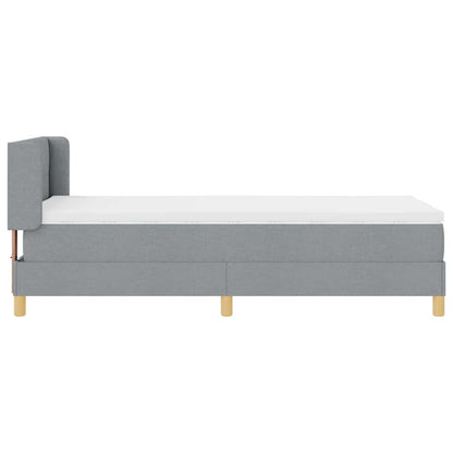 Boxspringbed met hoofdeinde Lichtgrijs 200 x 80 cm Stof