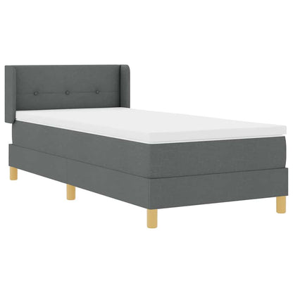 Boxspringbed met matras Donkergrijs 80 x 200 cm Stof