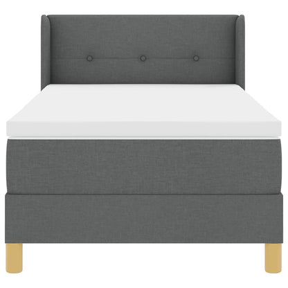 Boxspringbed met matras Donkergrijs 80 x 200 cm Stof