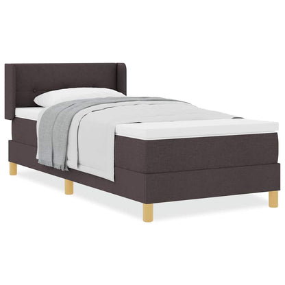 Boxspring bed Donkerbruin en Wit 80 x 200 cm Stof