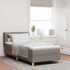 Boxspringbed taupe 80x200 cm met hoofdeinde