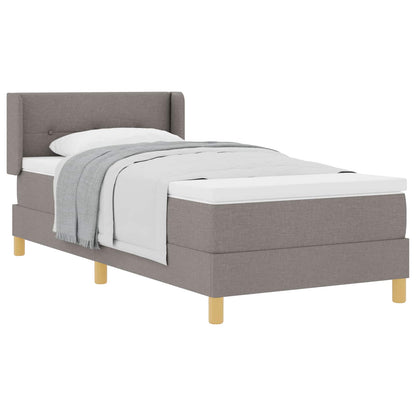 Boxspringbed met hoofdeinde Taupe 200 x 80 cm Stof