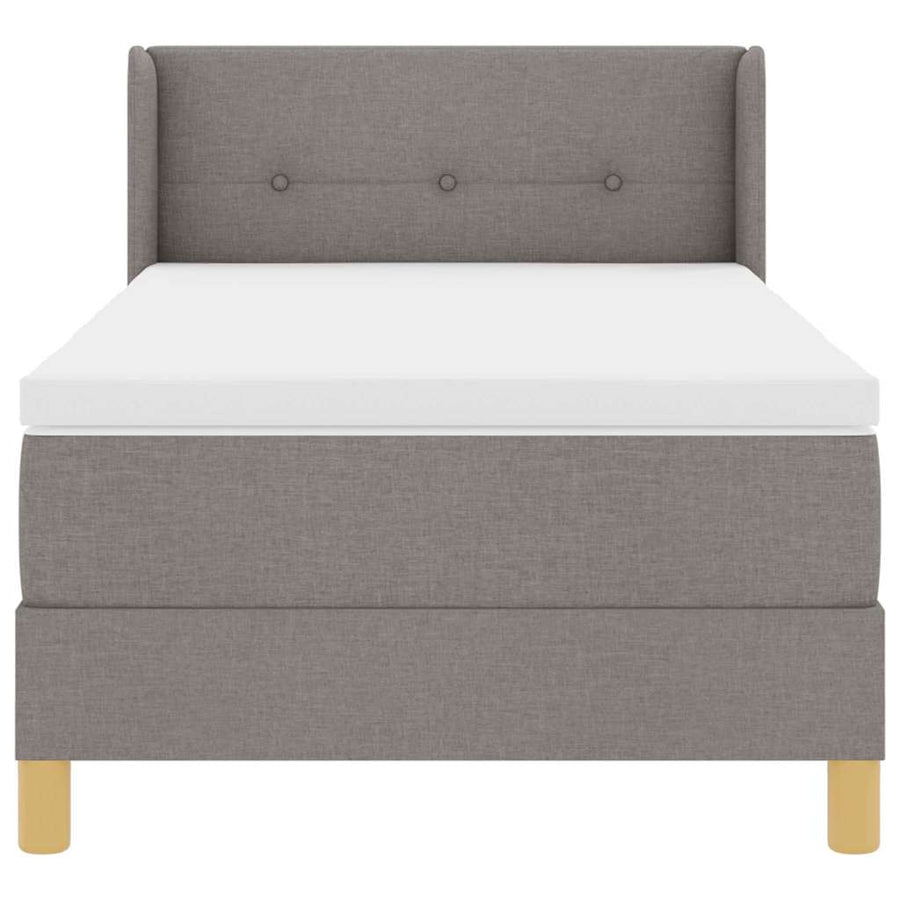 Boxspringbed met hoofdeinde Taupe 200 x 80 cm Stof