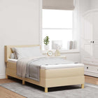 Boxspringbed crème 200x80 cm met hoofdeinde