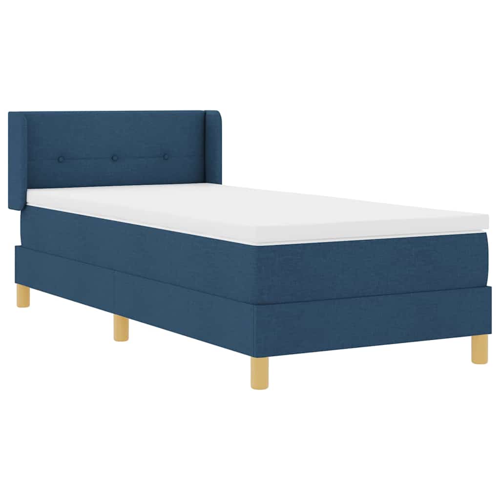 Boxspringbed met hoofdeinde Blauw 200 x 80 cm Stof