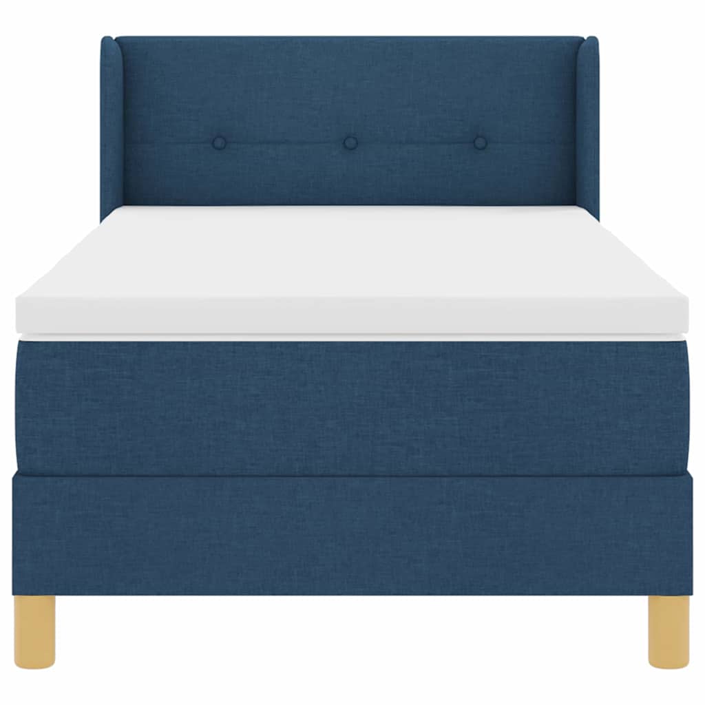Boxspringbed met hoofdeinde Blauw 200 x 80 cm Stof