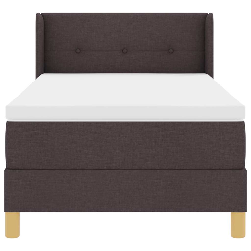Boxspring bed Wit en Donkerbruin 90 x 190 cm Pocketveren