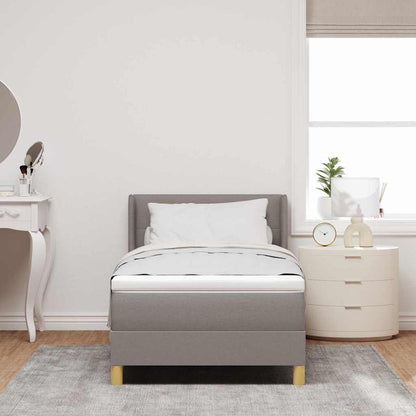 Boxspringbed met hoofdeinde Taupe 190 x 90 cm Stof