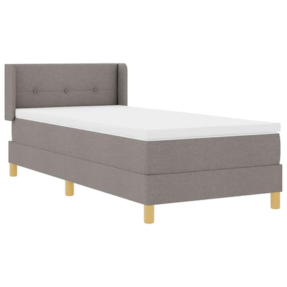 Boxspringbed met hoofdeinde Taupe 190 x 90 cm Stof