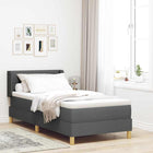 Boxspringbed 200x90 cm donkergrijs
