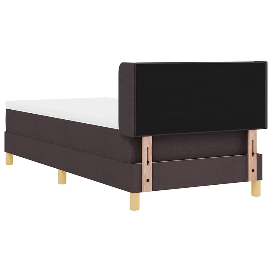 Boxspring bed Donkerbruin en Wit 100 x 200 cm Stof